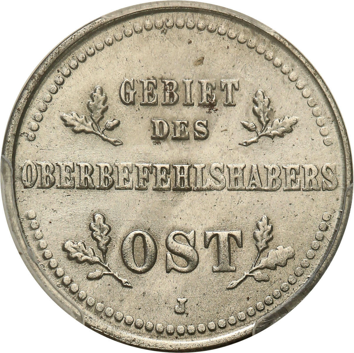 Niemieckie Władze Okupacyjne. OST Kopiejka 1916 J, Hamburg PCGS MS64 (2 MAX)